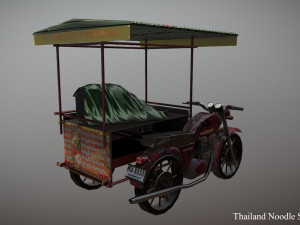 thailand noodle shop low poly 3D 모델