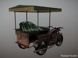 thailand noodle shop low poly 3D Model