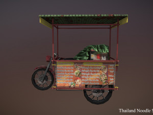 thailand noodle shop low poly 3D 모델