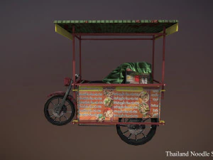 thailand noodle shop low poly 3D Model