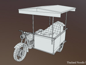 thailand noodle shop low poly 3D 모델
