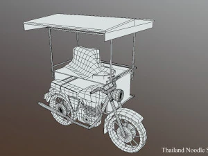 thailand noodle shop low poly 3D Model