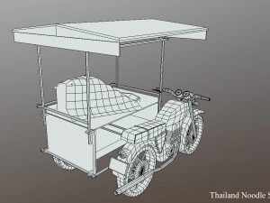 thailand noodle shop low poly 3D Model