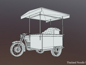 thailand noodle shop low poly 3D 모델