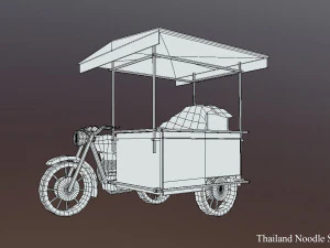 thailand noodle shop low poly 3D Model