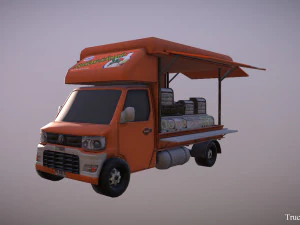 thailand truck noodle shop low poly 3D Model