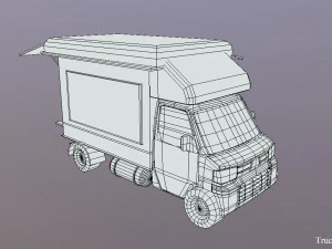 thailand truck noodle shop low poly 3D Model