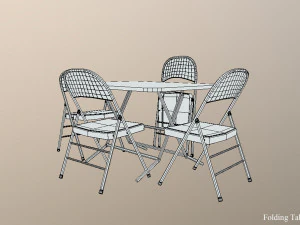 folding table chair 3D Model