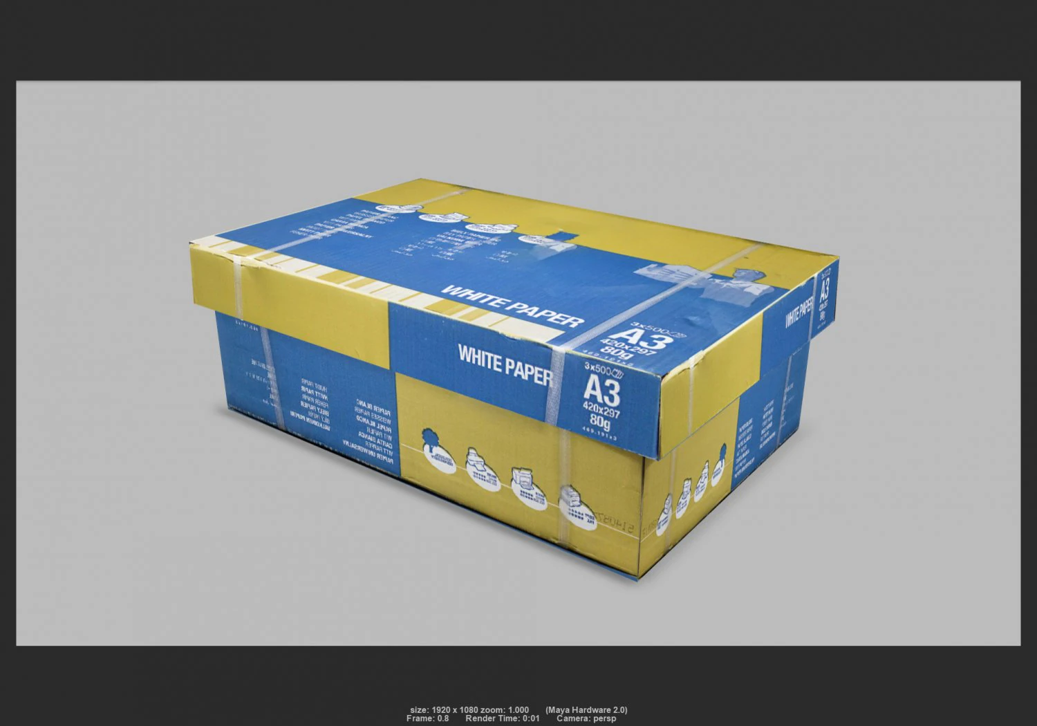 box 03 3D Model .c4d .max .obj .3ds .fbx .stl .blend 