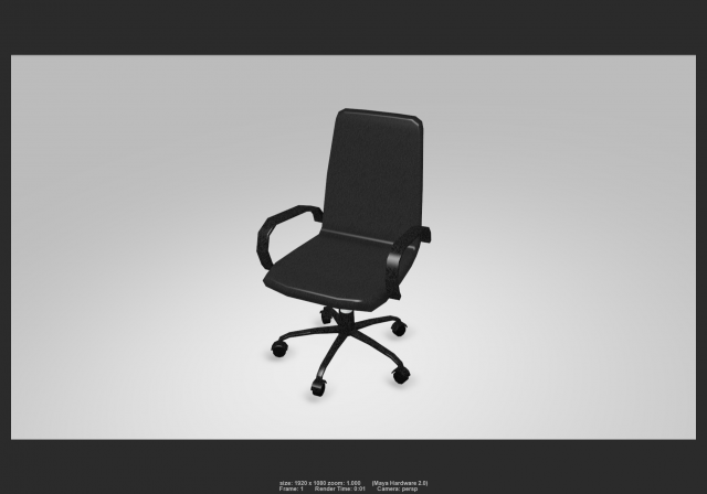 chair computer 01 3D Model .c4d .max .obj .3ds .fbx .stl .blend 