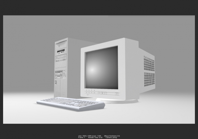 computer 01 Model 3D .c4d .max .obj .3ds .fbx .stl .blend 