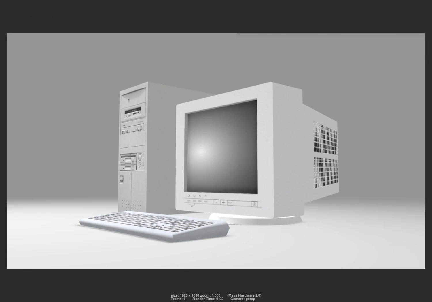 computer 01 3D Model .c4d .max .obj .3ds .fbx .stl .blend