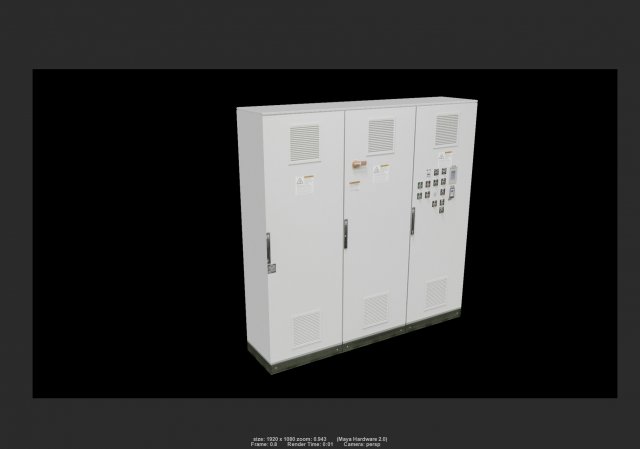 electrical cabinet 02 Model 3D .c4d .max .obj .3ds .fbx .stl .blend 