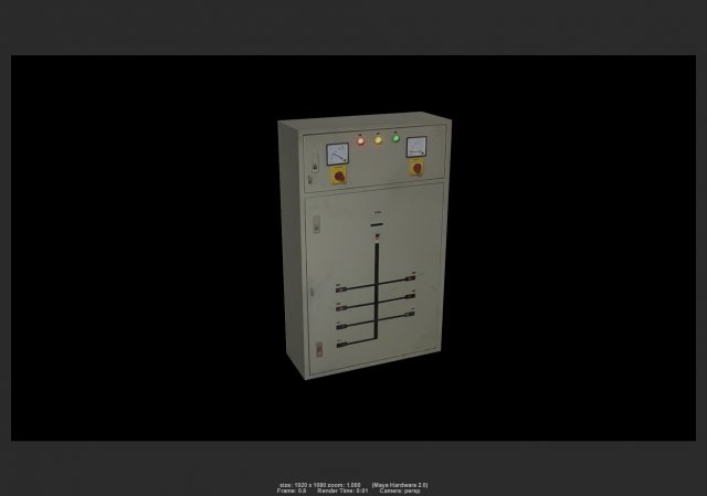 electrical cabinet 03 3D Model .c4d .max .obj .3ds .fbx .stl .blend 