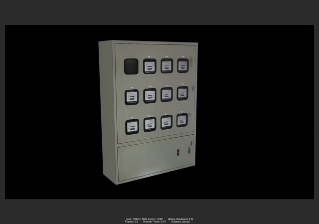 electrical cabinet 04 Model 3D .c4d .max .obj .3ds .fbx .stl .blend 