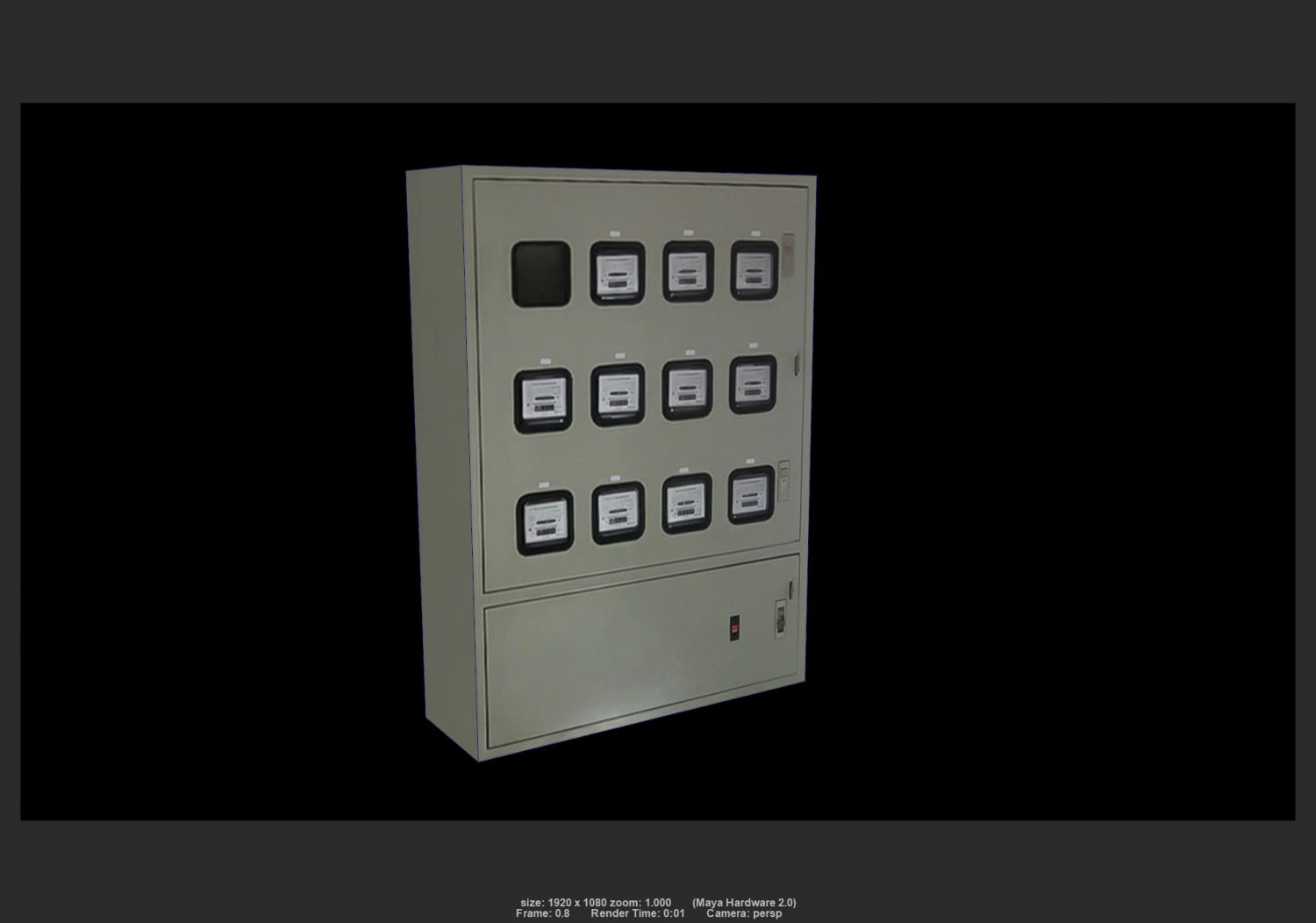 electrical cabinet 04 3D Model .c4d .max .obj .3ds .fbx .stl .blend
