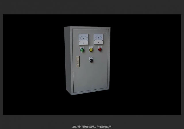 elektrische kast 06 3D Model .c4d .max .obj .3ds .fbx .stl .blend