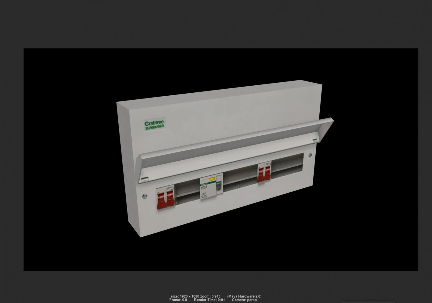 electrical cabinet 07 3D Model .c4d .max .obj .3ds .fbx .stl .blend 