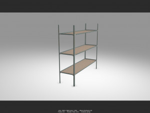steel shelf 01 3D 模型