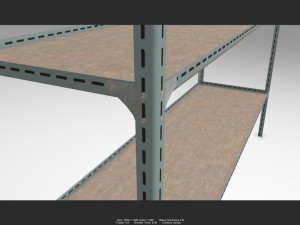 steel shelf 01 3D 模型