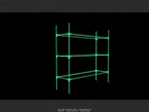 steel shelf 01 3D 模型