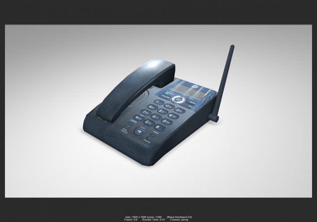 telephone 01 3D Модель .c4d .max .obj .3ds .fbx .stl .blend 