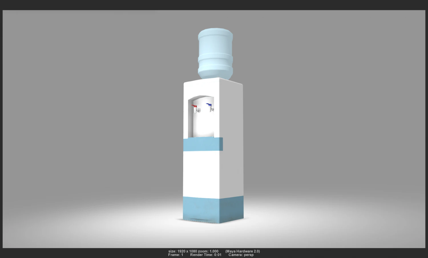 water cooler 01 3D Model .c4d .max .obj .3ds .fbx .stl .blend