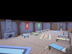 low poly medieval bar and headquarters 3D मॉडल
