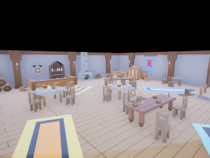low poly medieval bar and headquarters 3D मॉडल