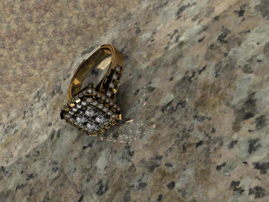 ring with diamonds 3D Print Model