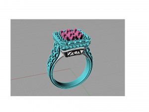 ring with diamonds 3D Print Model
