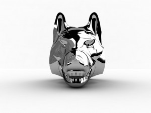 brillianse ring with dog head 3D प्रिंट मॉडल