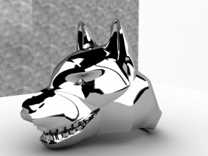 brillianse ring with dog head 3D प्रिंट मॉडल