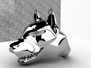 brillianse ring with dog head 3D Print Model