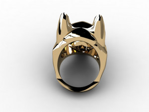 brillianse ring with dog head 3D प्रिंट मॉडल