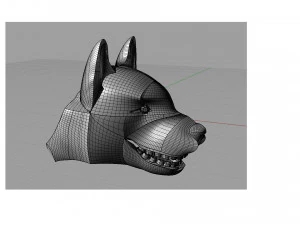 блискуча каблучка з головою собаки 3D Принт Модель