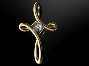 cross with briliance 3D Baskı Modeli