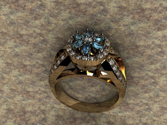 ring with briliance 3D 打印模型 .c4d .max .obj .3ds .fbx .stl .blend 