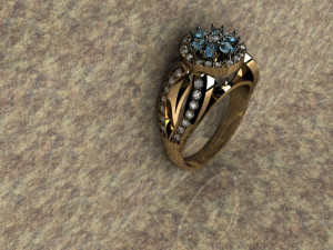 ring with briliance 3D 打印模型