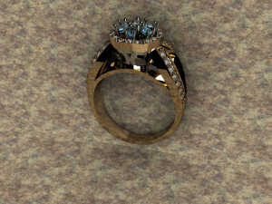 ring with briliance 3D 打印模型