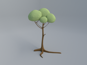 polygonal tree 3D मॉडल