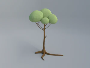 albero poligonale Modello 3D