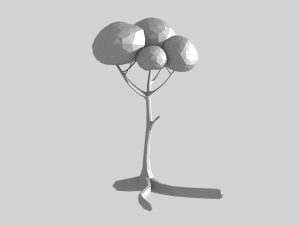 polygonal tree 3D मॉडल