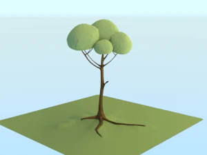 polygonal tree 3D Model