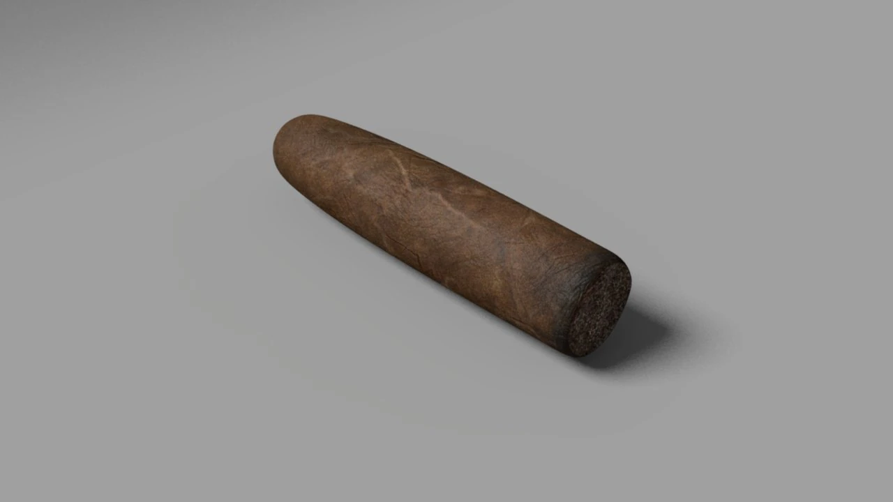 cigar 3D Model .c4d .max .obj .3ds .fbx .stl .blend 