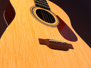 taylor guitar 3D Model