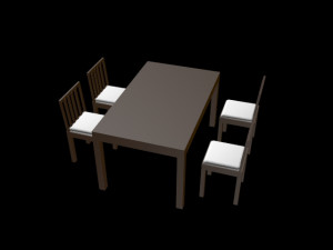 dinning set 3D Model