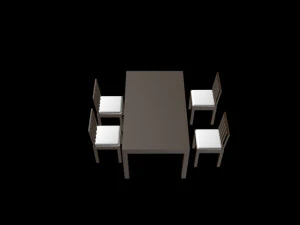다이닝 세트 3D 모델