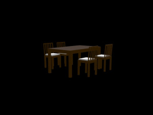 dinning set 3D मॉडल