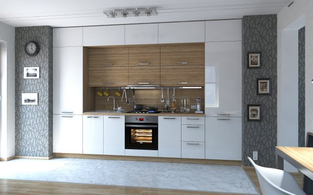 kitchen 01 3D Model .c4d .max .obj .3ds .fbx .stl .blend 